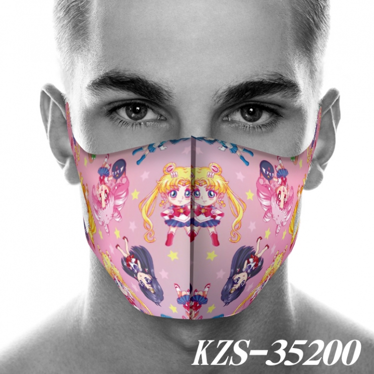 Sailormoon 3D digital printing masks price for 5 pcs KZS-35200A