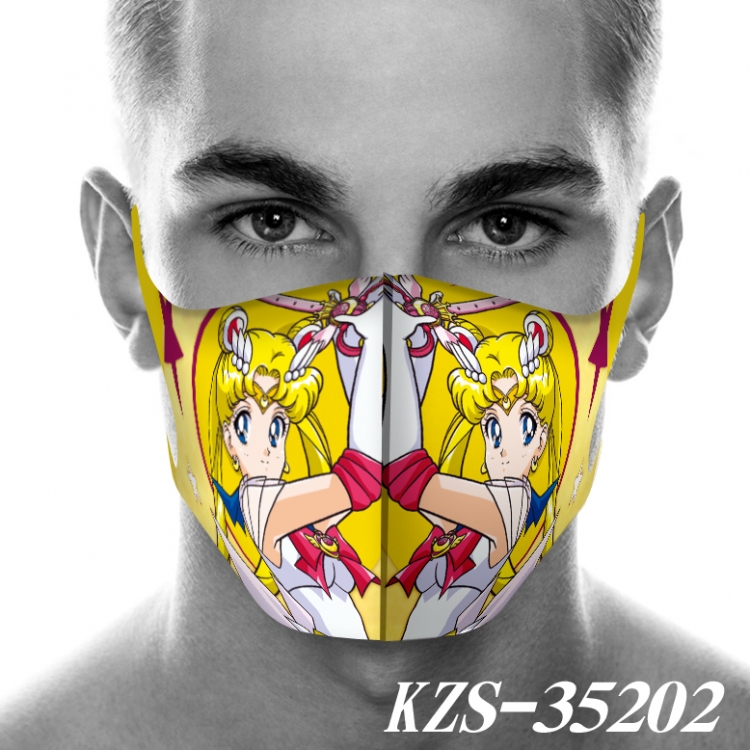 Sailormoon 3D digital printing masks price for 5 pcs KZS-35202A