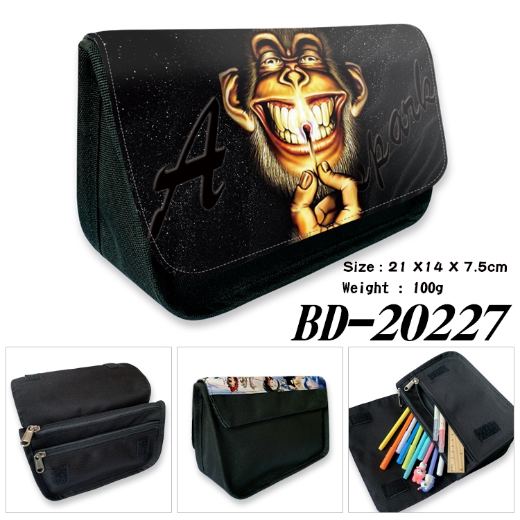 Anime double layer  canvas pencil bag wallet 21X14X7.5CM 100G