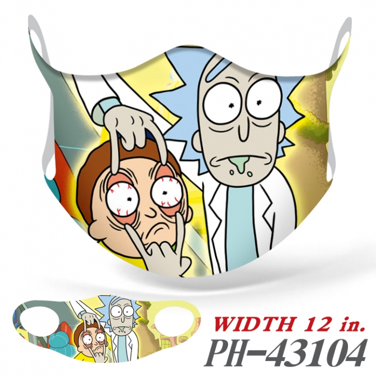 Rick and Morty Anime Ice silk  seamless Mask   price for 5 pcs 