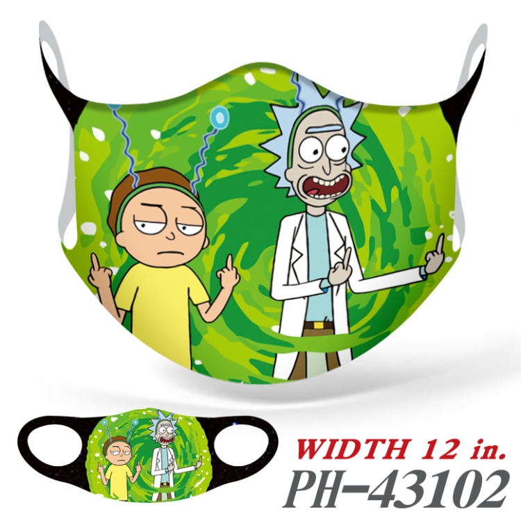 Rick and Morty Anime Ice silk  seamless Mask   price for 5 pcs 