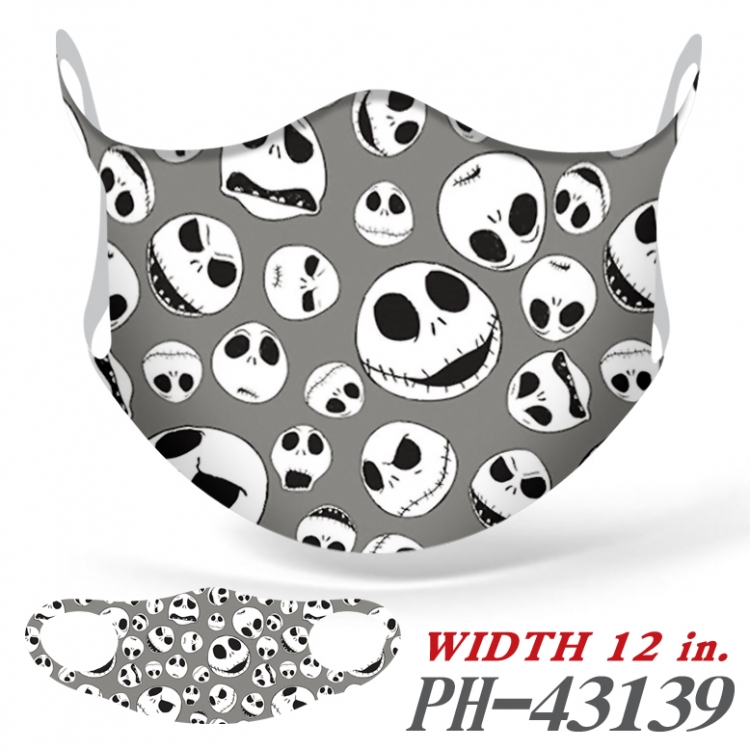 The Nightmare Before Christmas  Anime Ice silk  seamless Mask   price for 5 pcs 