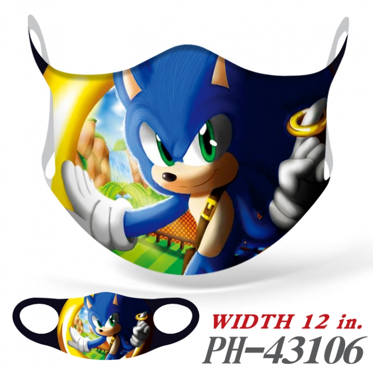 Sonic The Heogehog Anime Ice silk  seamless Mask   price for 5 pcs