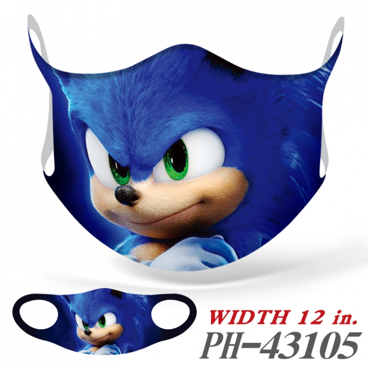 Sonic The Heogehog Anime Ice silk  seamless Mask   price for 5 pcs