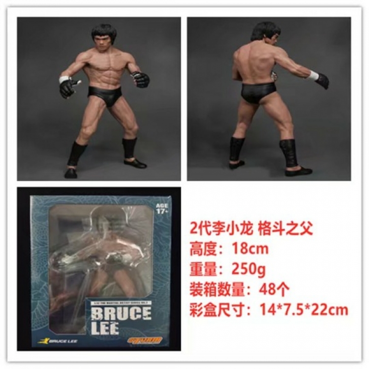 Bruce Lee statue 2 generations  Boxed Figure Decoration Model 18-20CM