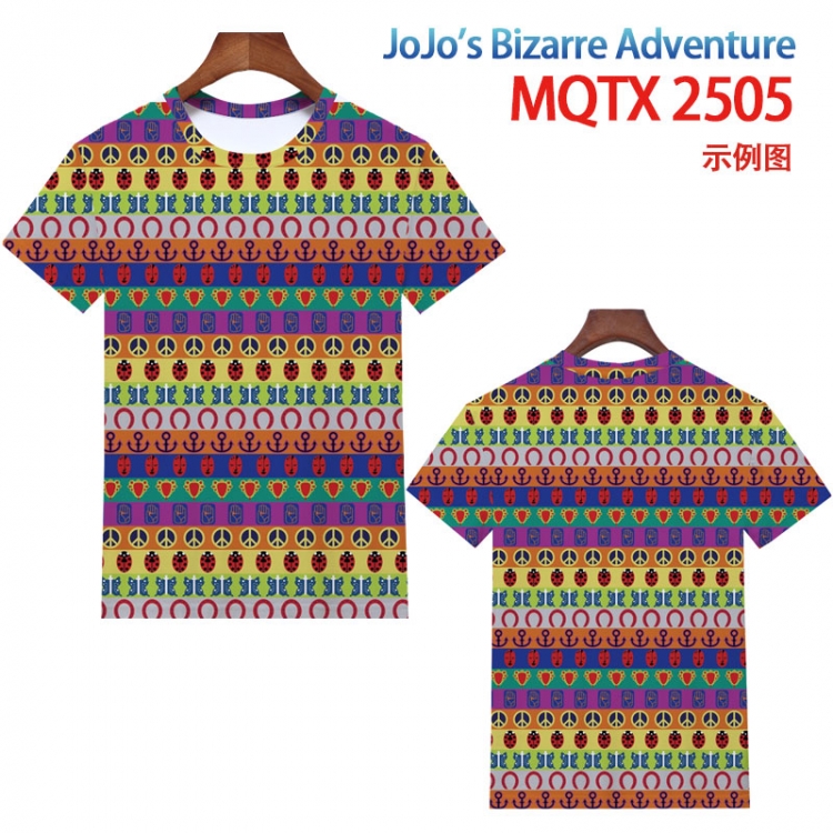 JoJos Bizarre Adventure Full color printing flower short sleeve T-shirt 2XS-4XL, 9 sizes MQTX-2505