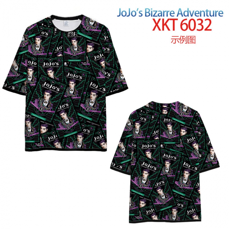 JoJos Bizarre Adventure Loose short-sleeved T-shirt with black (white) edge 9 sizes from S to 6XL XKT6032