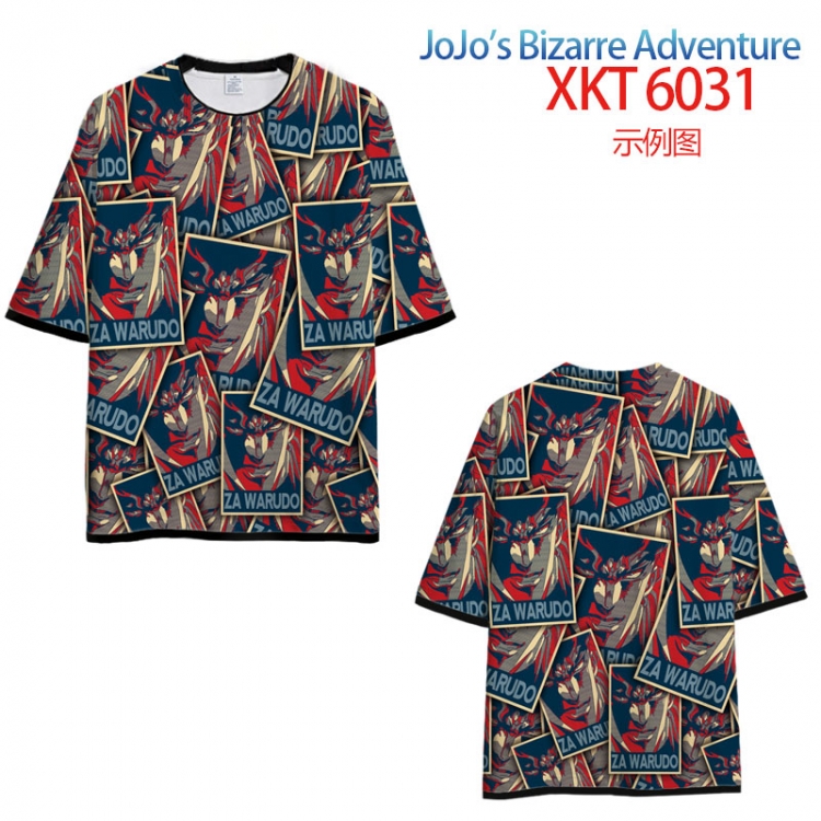 JoJos Bizarre Adventure Loose short-sleeved T-shirt with black (white) edge 9 sizes from S to 6XL XKT6031