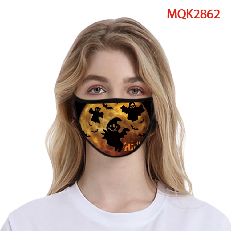 Halloween Color printing Space cotton Masks price for 5 pcs MQK2862