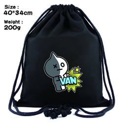 BTS  Anime Drawstring Bags Bun...