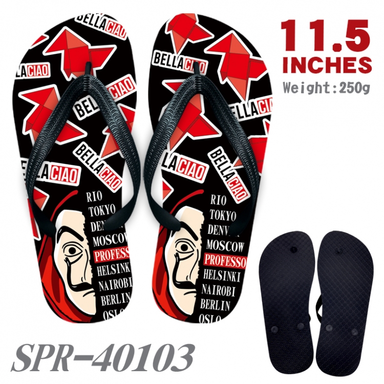 Money Heist Android Thickened rubber flip-flops slipper average size SPR-40103A