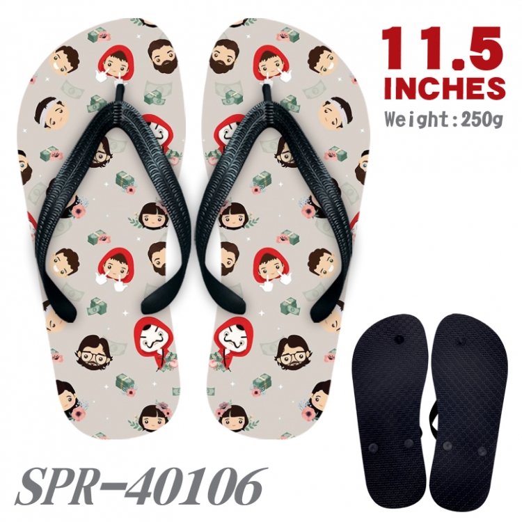 Money Heist Android Thickened rubber flip-flops slipper average size SPR-40106A