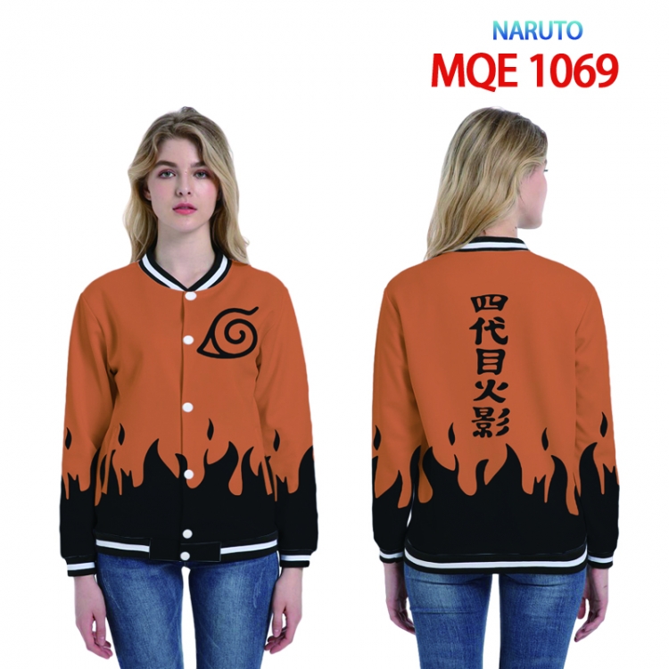 Naruto Full color round neck baseball uniform coat Hoodie XS-S-M-L-XL-2XL-3XL-4XL MQE 1069