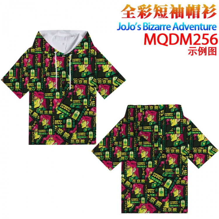 JoJos Bizarre Adventure Full color hooded pullover short sleeve t-shirt 2XS XS S M L XL 2XL 3XL 4XL MQDM-256