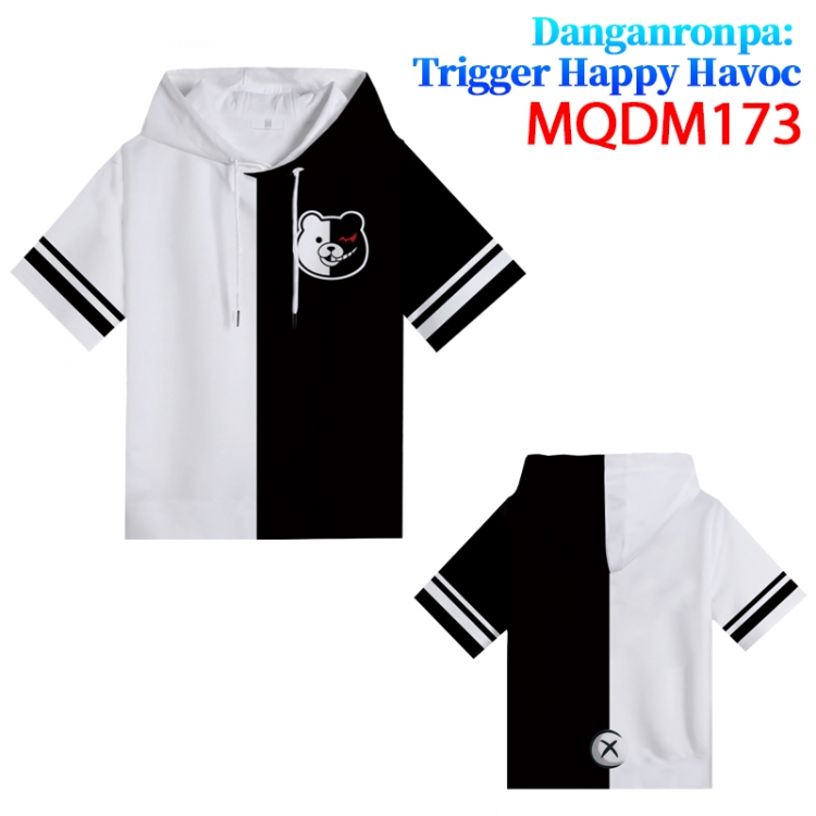 Dangan-Ronpa Full color hooded pullover short sleeve t-shirt 2XS XS S M L XL 2XL 3XL 4XL MQDM 173