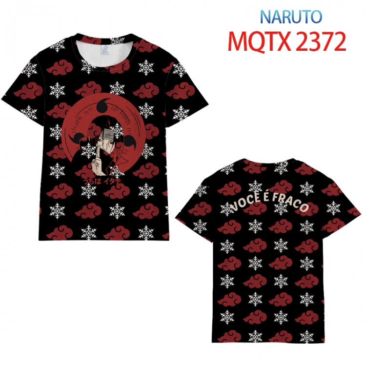 Naruto Full color prin ting flower short sleeve T-shirt S-5XL, 8 sizes   MQTX 2372