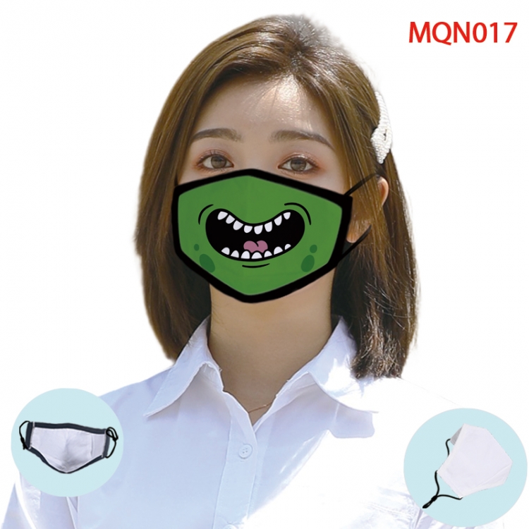 Rick and Morty Color printing Space cotton Masks price for 5 pcs (Can be placed PM2.5 filter,but not provided)