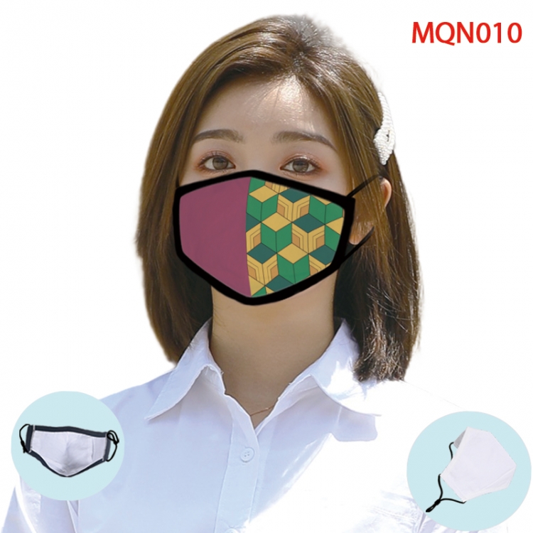 Demon Slayer Kimets Color printing Space cotton Masks price for 5 pcs (Can be placed PM2.5 filter,but not provided)