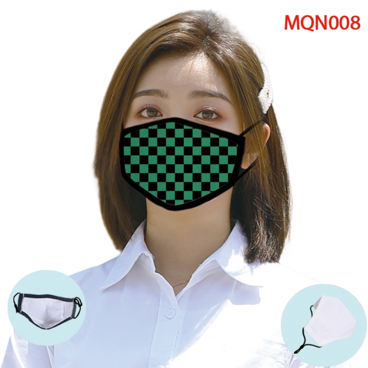 Demon Slayer Kimets Color printing Space cotton Masks price for 5 pcs (Can be placed PM2.5 filter,but not provided)