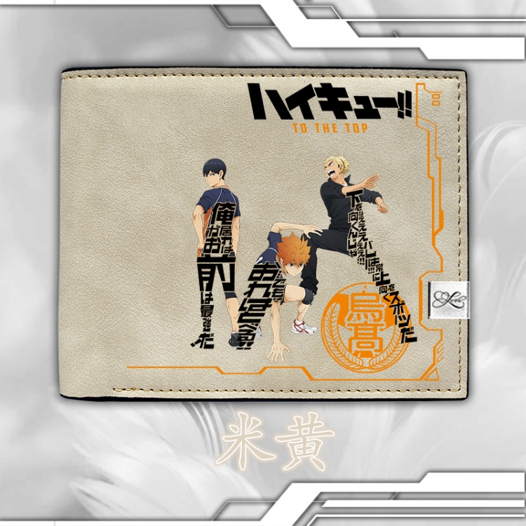 Haikyuu!! College style PU short wallet 12X10CM Style A