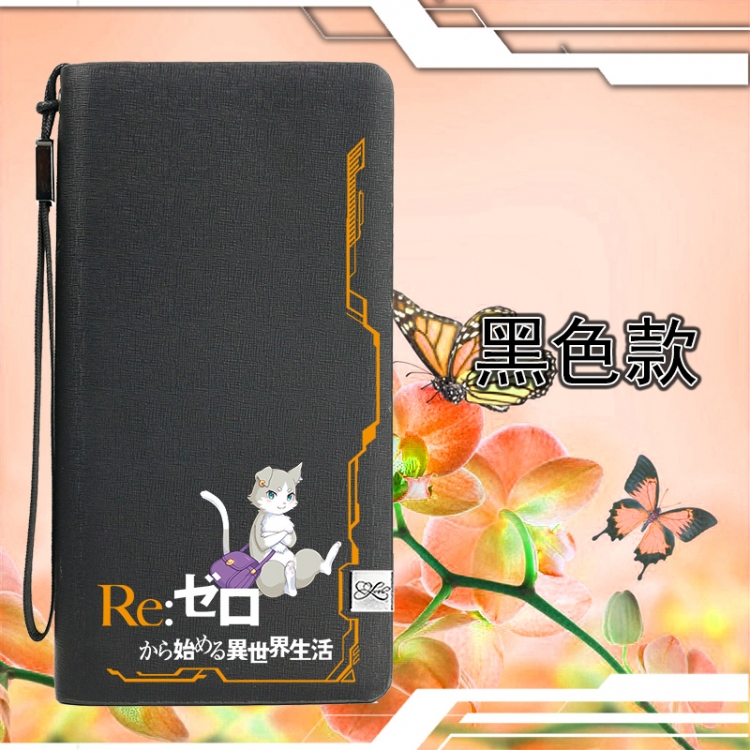 Re:Zero kara Hajimeru Isekai Seikatsu Zipper men long wallet purse 11X20.5CM Style C