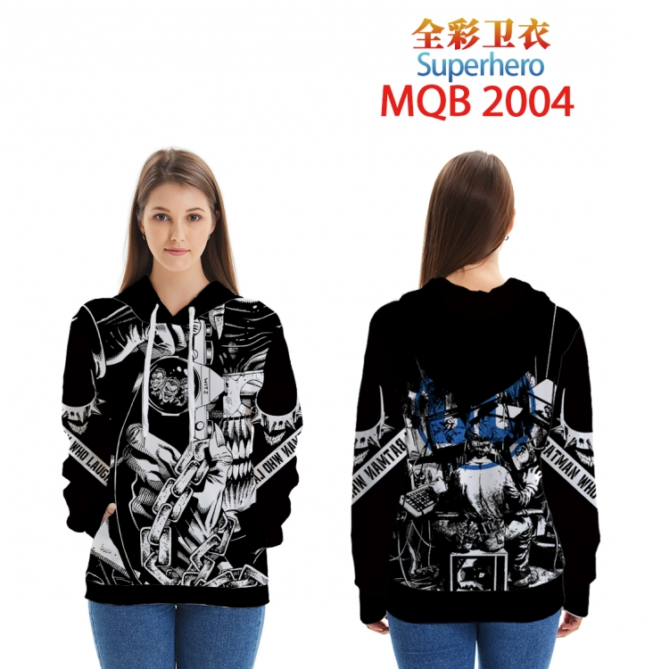 Superhero Full Color Patch pocket Sweatshirt Hoodie  9 sizes from 2XS to 4XL MQB2004