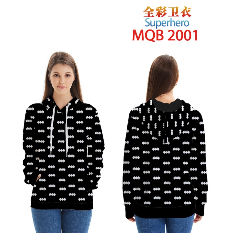 Superhero Full Color Patch pocket Sweatshirt Hoodie  9 sizes from 2XS to 4XL MQB2001