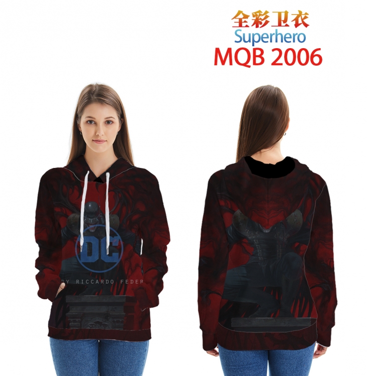Superhero Full Color Patch pocket Sweatshirt Hoodie  9 sizes from 2XS to 4XL MQB2006