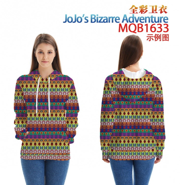 JoJos Bizarre Adventure Full color zipper hooded Patch pocket Coat Hoodie 9 sizes from 2XS to 4XLMQB 1640