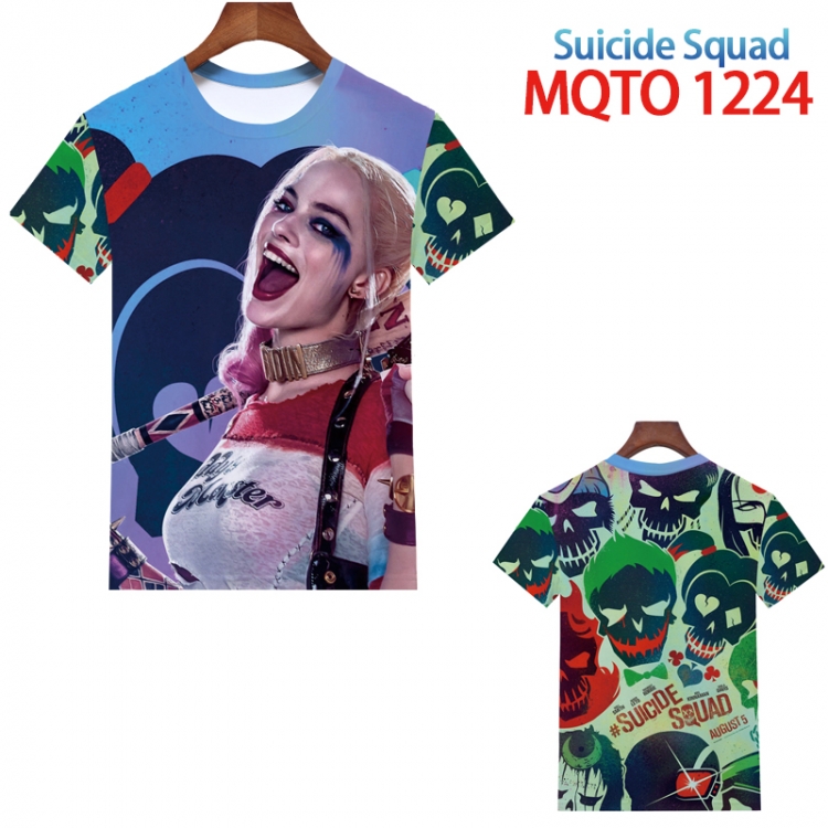 Suicide Squad Full color printing flower short sleeve T-shirt 2XS-4XL, 9 sizes MQTO1224