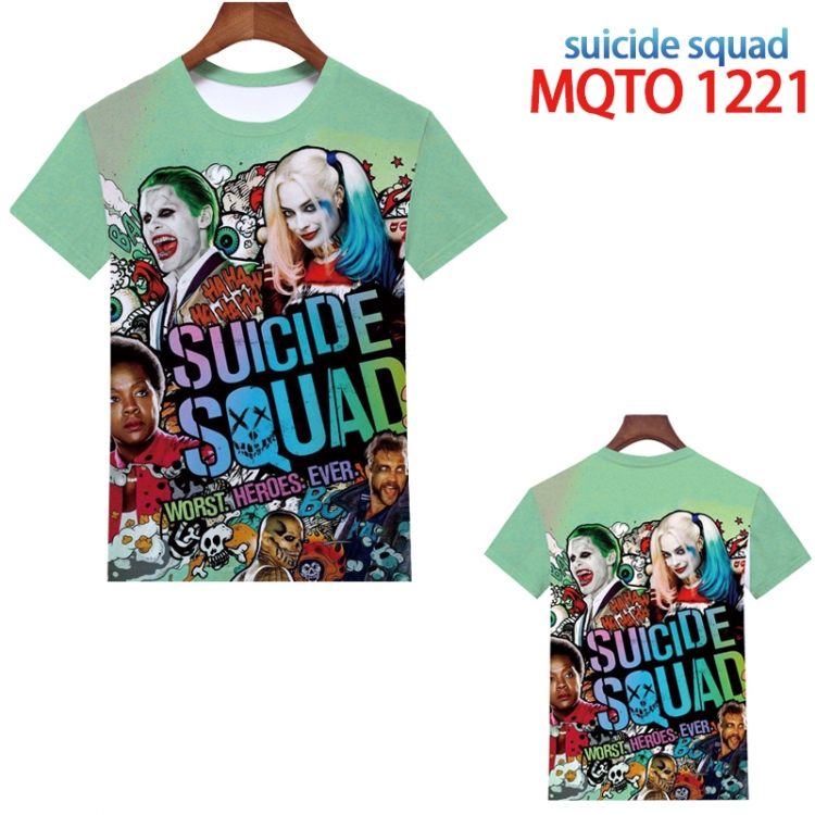 Suicide Squad Full color printing flower short sleeve T-shirt 2XS-4XL, 9 sizes MQTO1221