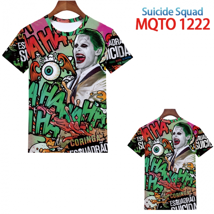 Suicide Squad Full color printing flower short sleeve T-shirt 2XS-4XL, 9 sizes MQTO1222