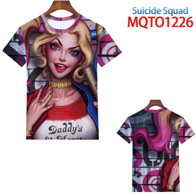 Suicide Squad Full color printing flower short sleeve T-shirt 2XS-4XL, 9 sizes MQTO1226
