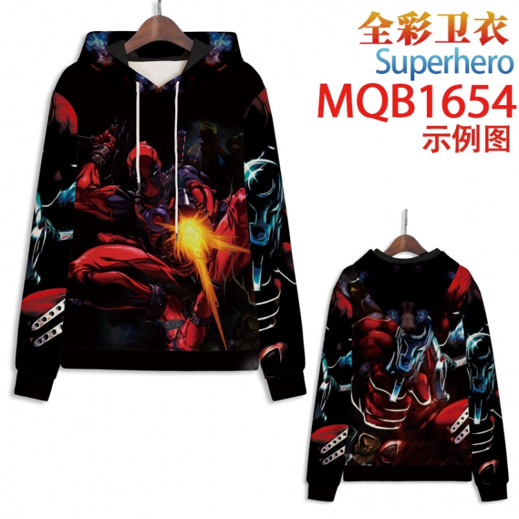 Superhero  Full Color Patch pocket Sweatshirt Hoodie EUR SIZE 8 sizes from  XS to XXXXL