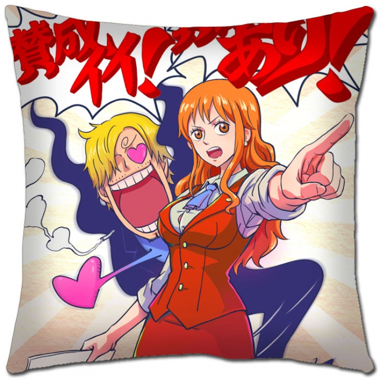 One Piece  Anime square full-color pillow cushion 45X45CM H1-321 NO FILLING