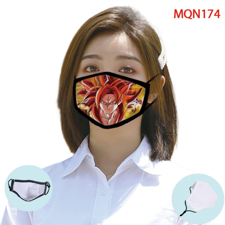 DRAGON BALL Color printing Space cotton Masks price for 5 pcs (Can be placed PM2.5 filter,but not provided) MQN174