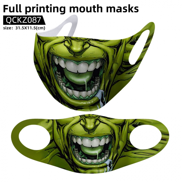 Hulk full color mask 31.5X11.5cm price for 5 pcs QCKZ087