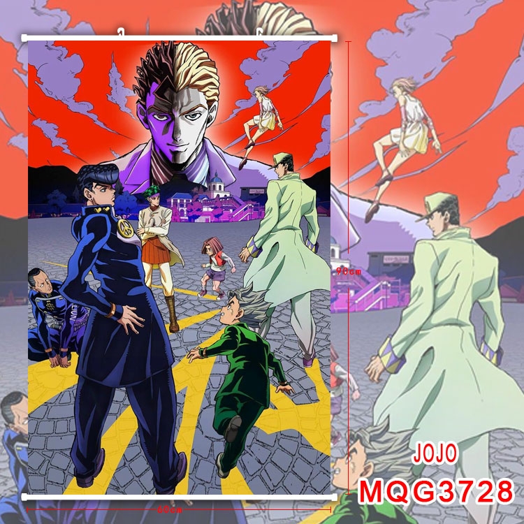 JoJos Bizarre Adventure Anime Plastic pole cloth painting Wall Scroll 60X90CM MQG3728