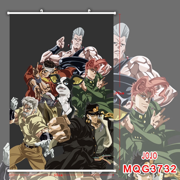 JoJos Bizarre Adventure Anime Plastic pole cloth painting Wall Scroll 60X90CM MQG3732