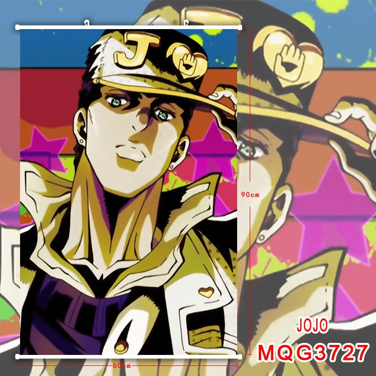 JoJos Bizarre Adventure Anime Plastic pole cloth painting Wall Scroll 60X90CM MQG3727