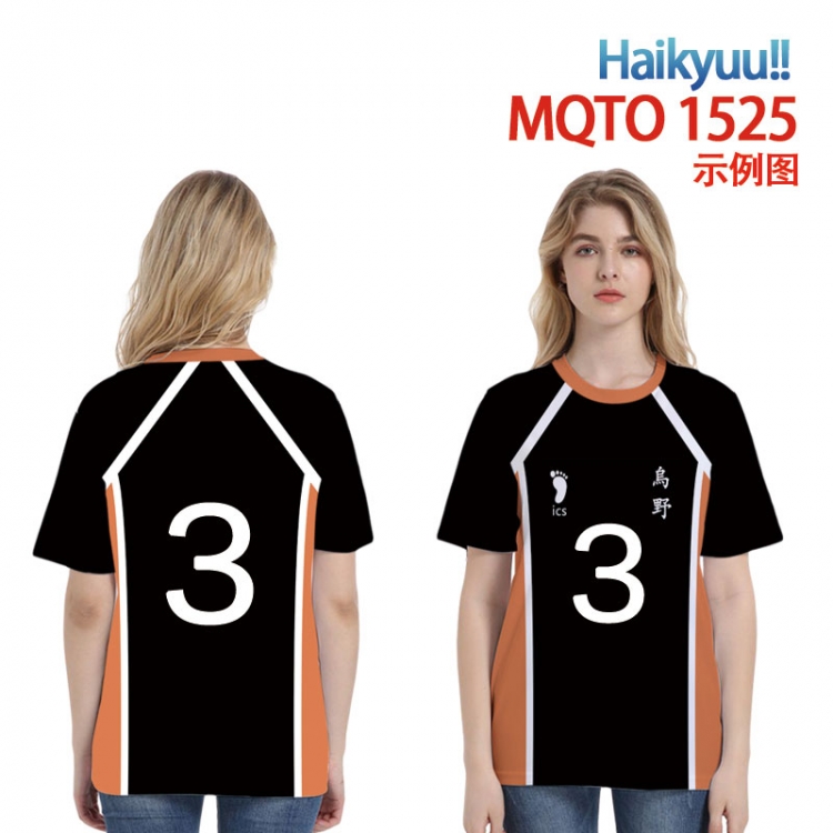 Haikyuu!! periphery 3D Full color printing flower short sleeve T-shirt 2XS-4XL, 9 sizes MQTO1525
