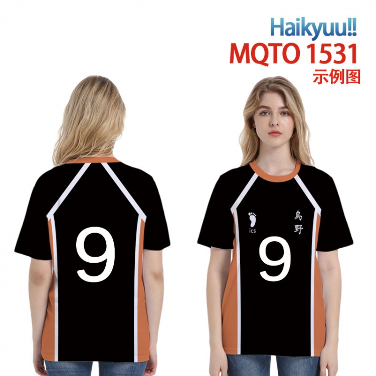 Haikyuu!! periphery 3D Full color printing flower short sleeve T-shirt 2XS-4XL, 9 sizes MQTO1531