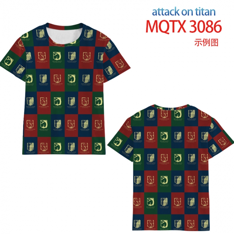 Shingeki no Kyojin periphery 3D Full color printing flower short sleeve T-shirt 2XS-4XL, 9 sizes MQTX3086