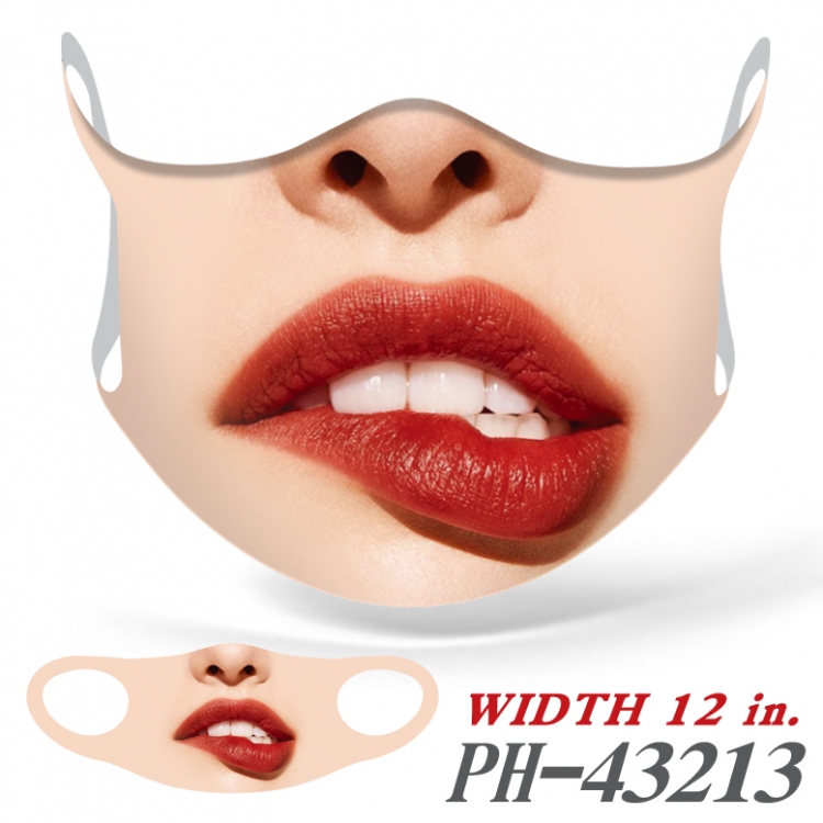 Funny mouth Full color Ice silk seamless Mask   price for 5 pcs  PH43213A