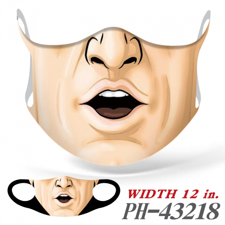 Funny mouth Full color Ice silk seamless Mask   price for 5 pcs  PH43218A