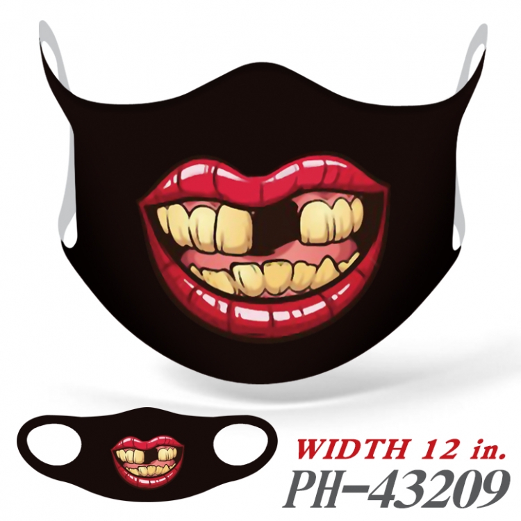 Funny mouth Full color Ice silk seamless Mask   price for 5 pcs  PH43209A