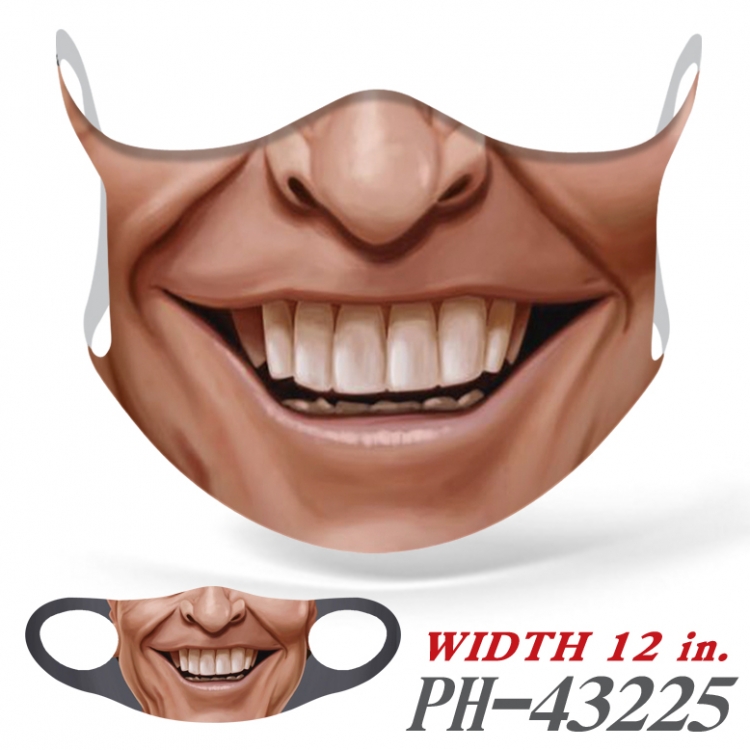 Funny mouth Full color Ice silk seamless Mask   price for 5 pcs  PH43225A