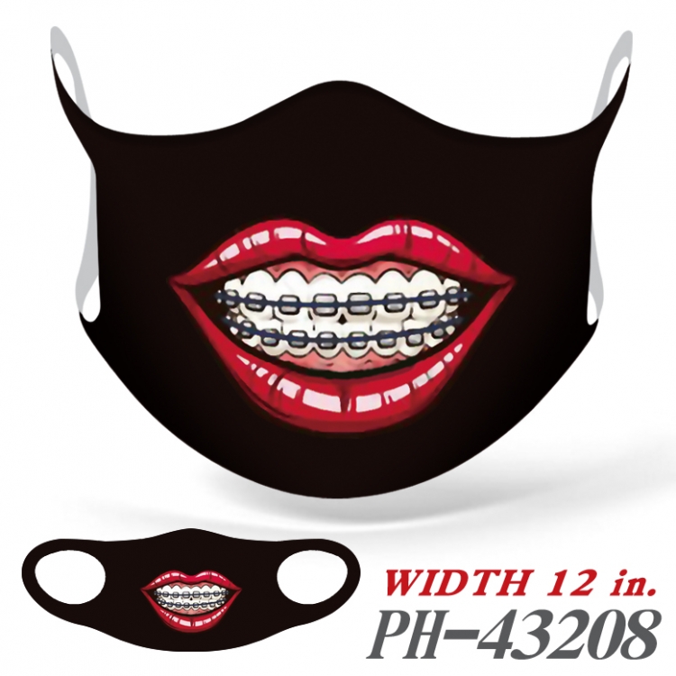 Funny mouth Full color Ice silk seamless Mask   price for 5 pcs  PH43208A