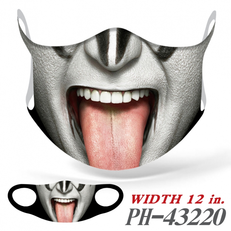 Funny mouth Full color Ice silk seamless Mask   price for 5 pcs  PH43220A