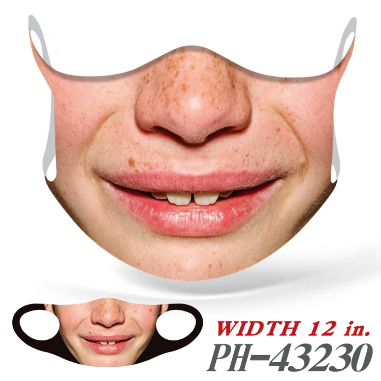 Funny mouth Full color Ice silk seamless Mask   price for 5 pcs  PH43230A